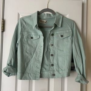 Baby blue denim jacket